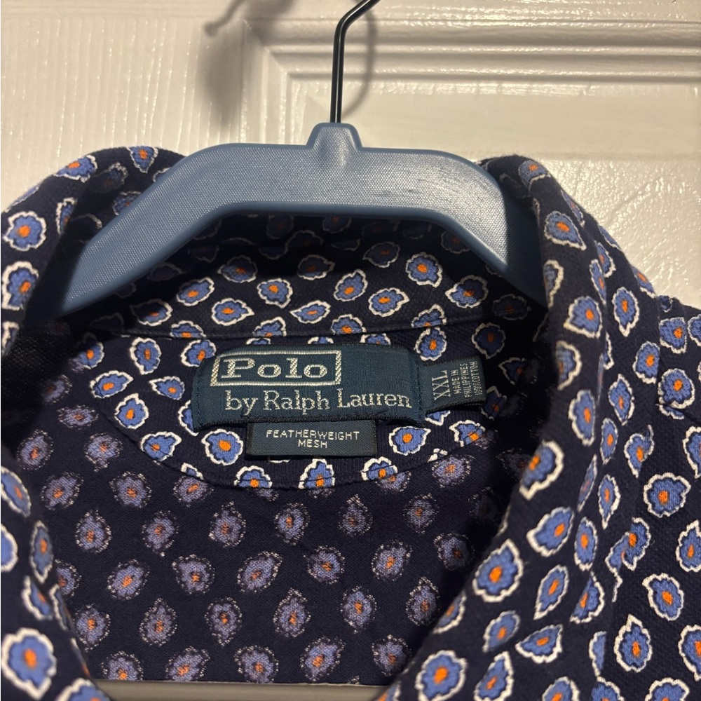 Ralph Lauren Navy Floral / Paisley Pattern Shirt